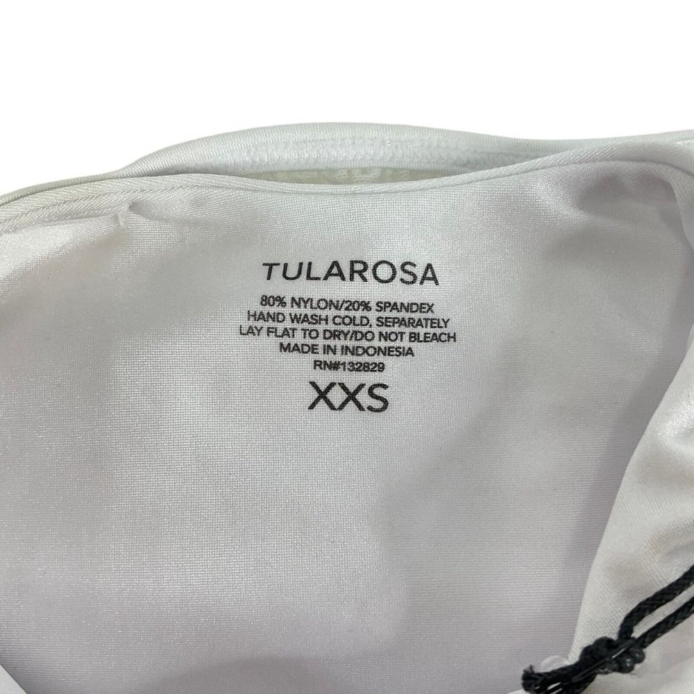 Tularosa Swimsuit Women's Sz XXS White Kimber One Piece Shoulder Ruffle $148 Nwt - Picture 8 of 16